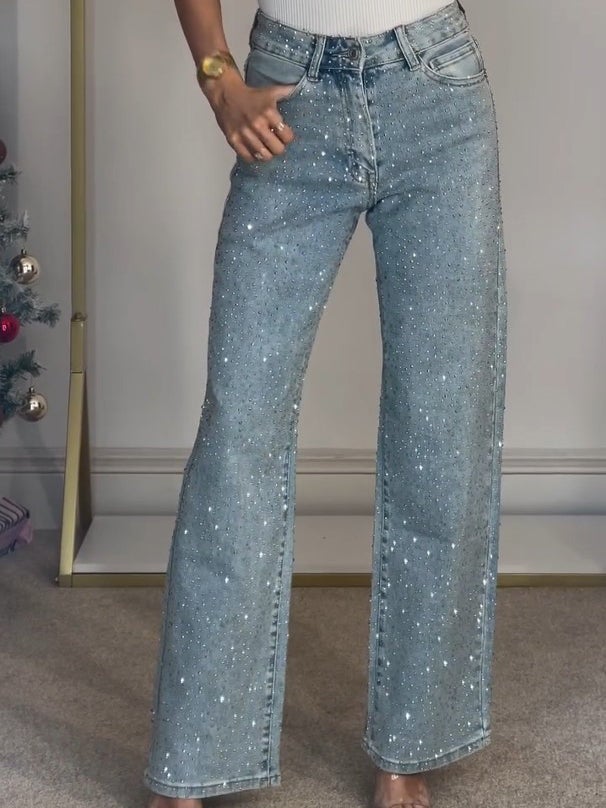 Jean Starlight taille haute avec strass