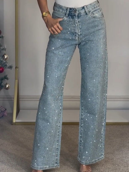 Jean Starlight taille haute avec strass