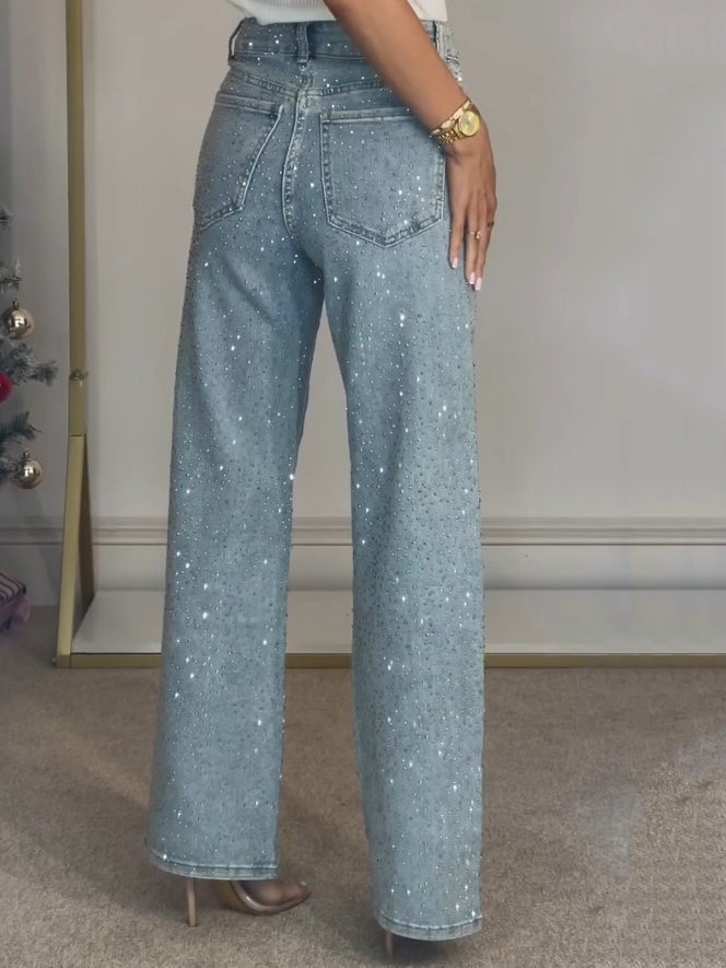 Jean Starlight taille haute avec strass