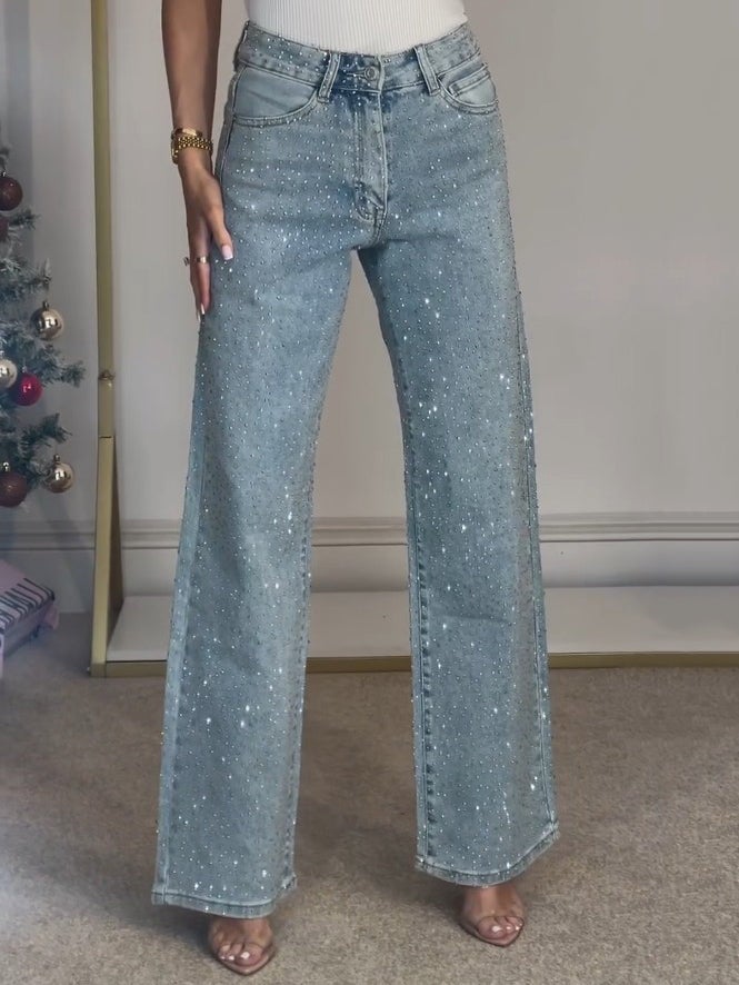 Jean Starlight taille haute avec strass