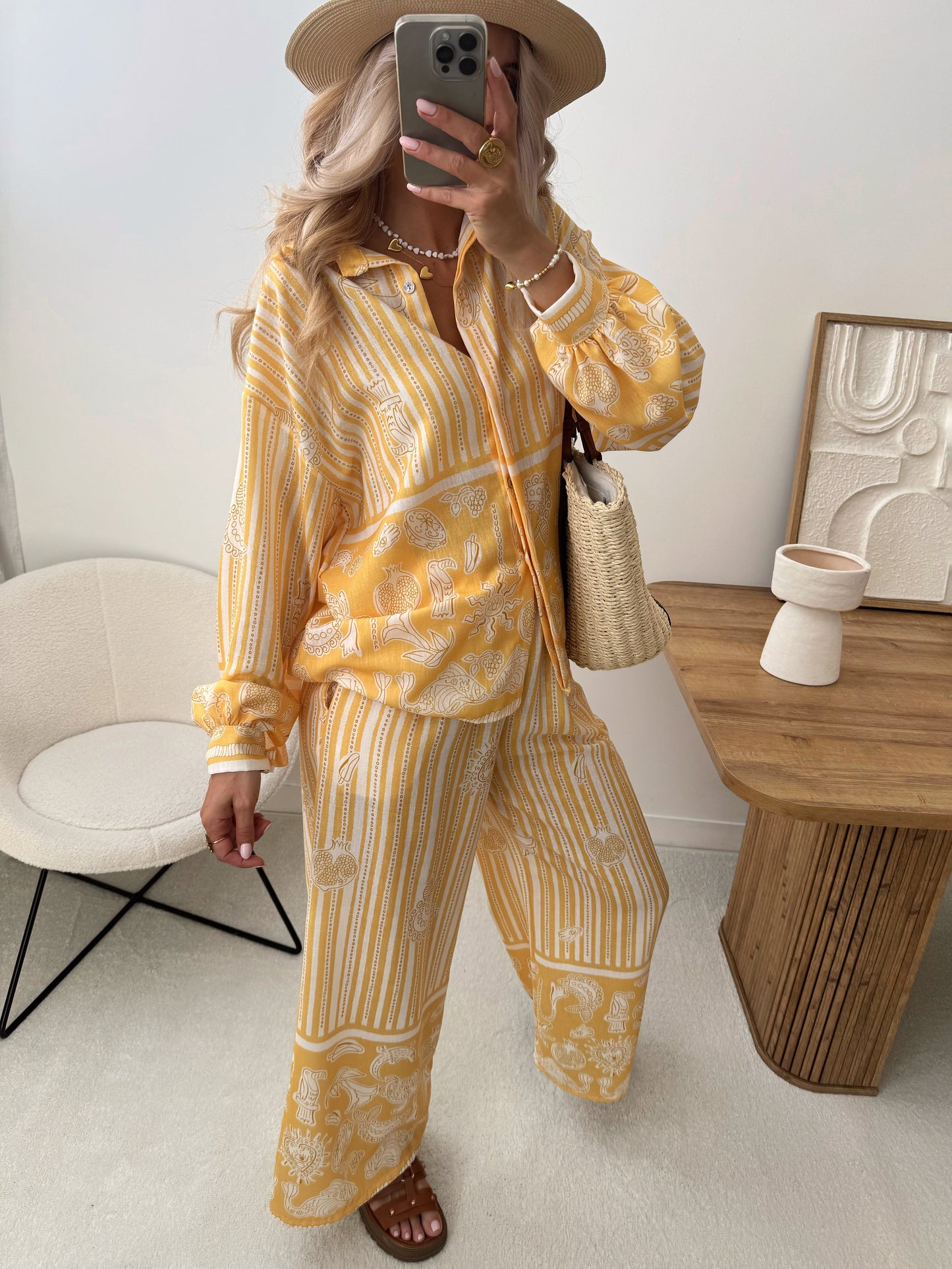 MASIMO printed shirt and pants set