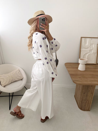 HECTOR straight cut trousers - white