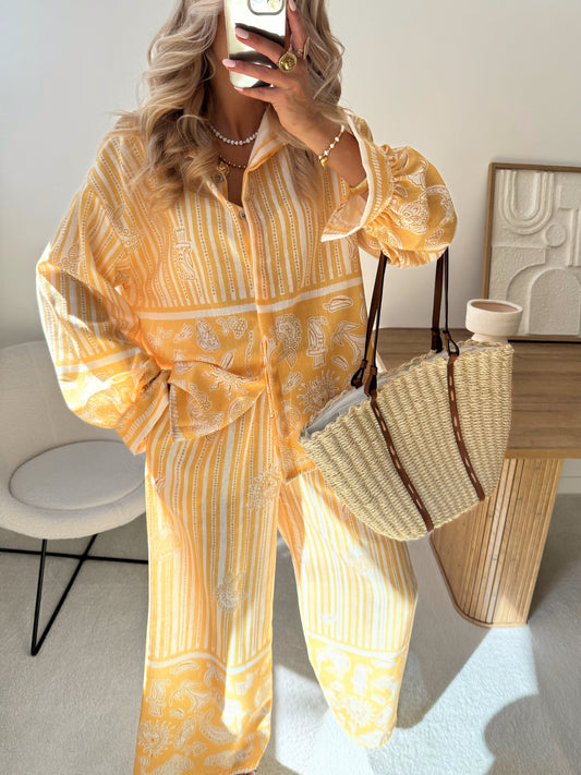 MASIMO printed shirt and pants set