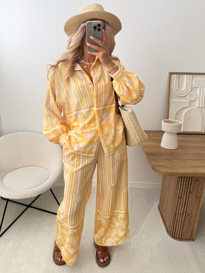 MASIMO printed shirt and pants set