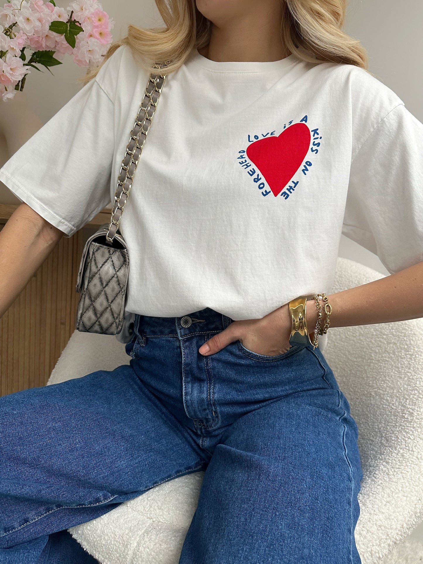 Jean taille haute wide-leg bleu brut PATTI