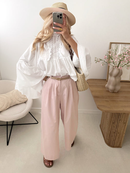 HECTOR straight-cut trousers - rosewood