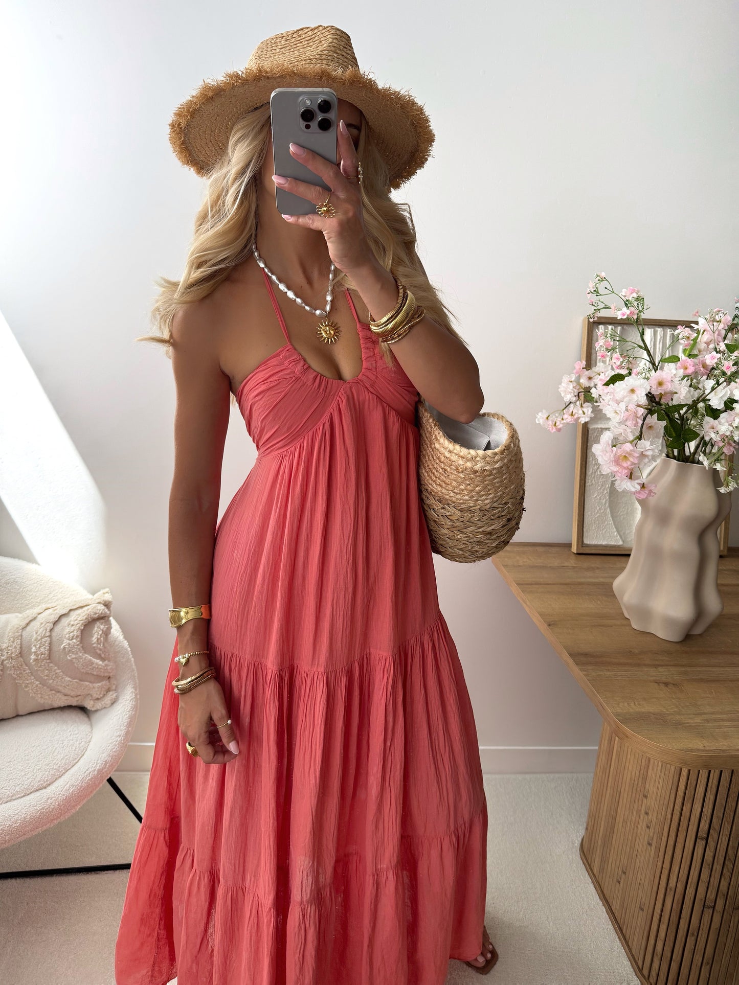 MAYATI long ruffled dress