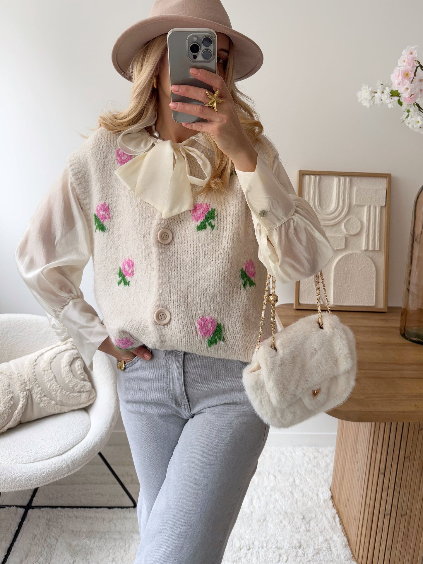 Jean wide leg LERANI - gris clair