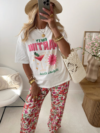 Oversized T-shirt with MARTINI print