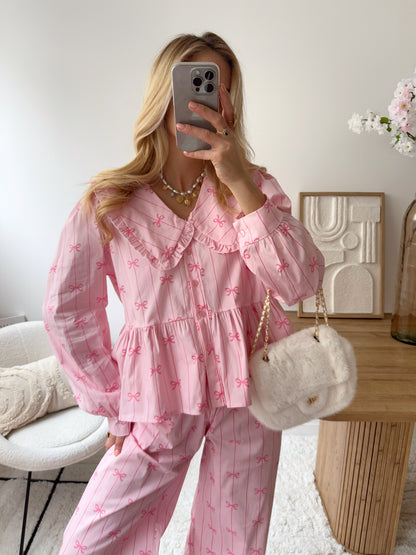 ABIANE striped pants with bows